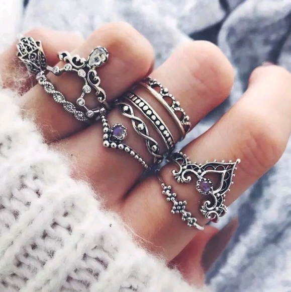 🌟HP | 🆕 Set of 10 Rings! | Midi rings - Picture 2 of 2